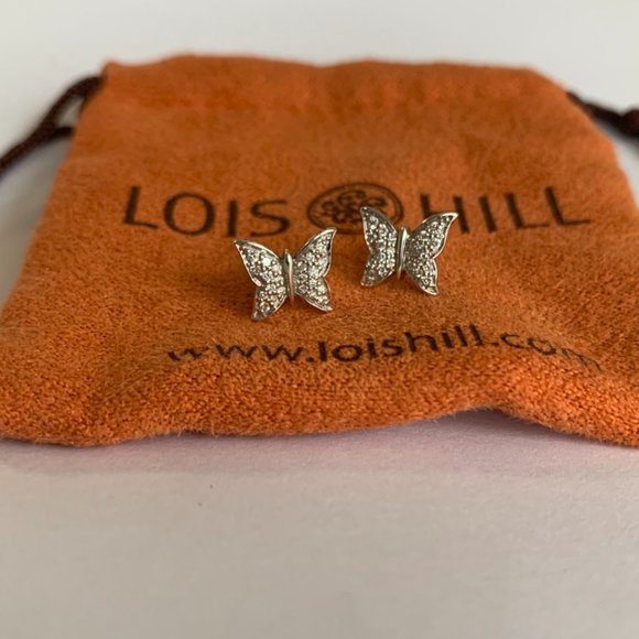 Lois Hill Jewelry - Designer "Lois Hill" Diamond Butterfly studs